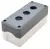 Tracon NYGD-3GR Összeállított tokozat nyomógombokhoz, szürke, 3-es d=22,5, IP65, 2×PG-13,5