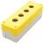 Tracon NYGD-4YE Összeállított tokozat nyomógombokhoz, sárga, 4-es d=22,5, IP65, 2×PG-13,5