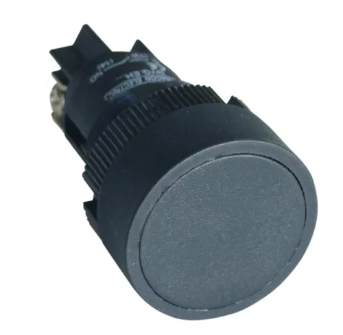 Tracon NYGEA125 Nyomógomb, műanyag testű, fekete 1×CO, 0,4A/400V AC, IP42, d=22mm