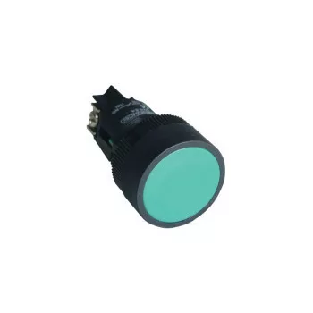  Tracon NYGEA131Z Nyomógomb, műanyag testű, zöld 1×NO, 0,4A/400V AC, IP42, d=22mm