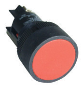 Tracon NYGEA142PT Tokozott nyomógomb, műanyag testű, piros 1×NC, 0,4A/400V AC, IP44, d=22mm