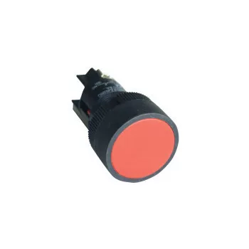   Tracon NYGEA145PT Tokozott nyomógomb, műanyag testű, piros 1×CO, 0,4A/400V AC, IP44, d=22mm