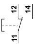 Tracon NYGEA145P Nyomógomb, műanyag testű, piros 1×CO, 0,4A/400V AC, IP42, d=22mm