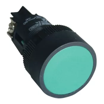   Tracon NYGEH135Z Nyomókapcsoló, műanyag testű, zöld 1×CO, 0,4A/400V AC, IP42, d=22mm