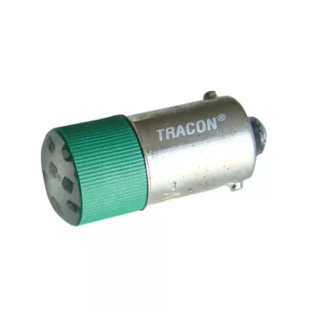 Tracon NYGL-AC400G LED-es jelzőizzó, zöld 400V AC, Ba9s
