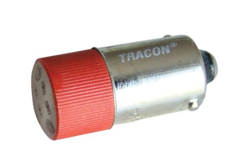 Tracon NYGL-AC400R LED-es jelzőizzó, piros 400V AC, Ba9s