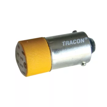 Tracon NYGL-AC400Y LED-es jelzőizzó, sárga 400V AC, Ba9s