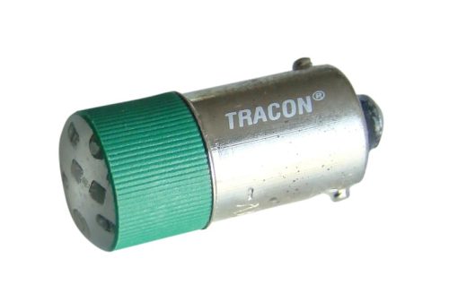 Tracon NYGL-ACDC230G LED-es jelzőizzó, zöld 230V AC/DC, Ba9s