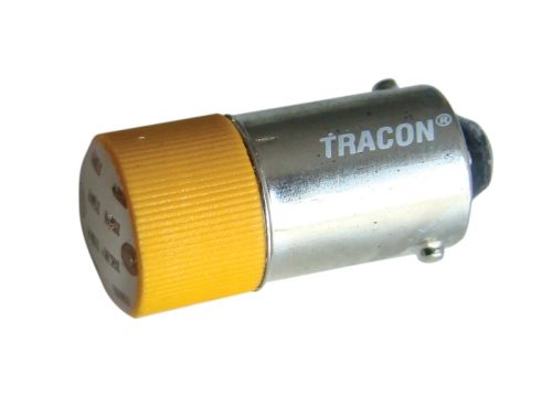 Tracon NYGL-ACDC230Y LED-es jelzőizzó, sárga 230V AC/DC, Ba9s