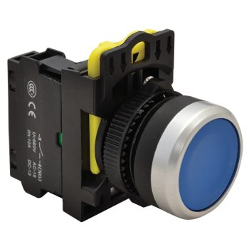   Tracon NYK3-B Egyszerű nyomókapcsoló, kék 1×NO, 5A/230V AC-15, IP65