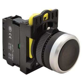   Tracon NYK3-BK Egyszerű nyomókapcsoló, fekete 1×NO, 5A/230V AC-15, IP65