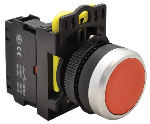 Tracon NYK3-R Egyszerű nyomókapcsoló, piros 1×NC, 5A/230V AC-15, IP65