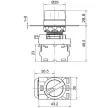 Tracon NYK3-S34BK Karos kapcsoló, háromállású, rugóvisszatérítéses 2×NO, 5A/230V AC-15, IP65