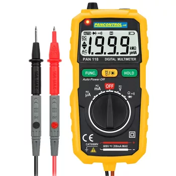   Tracon PAN118, Digitális multiméter DCV, ACV, DCA, ACA, OHM, dioda, NCV