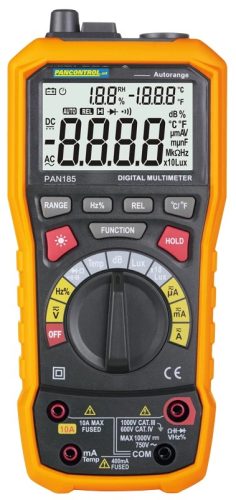 Tracon PAN185, Digitális multiméter C, Term, Humidity, dB, Hz,Lux,