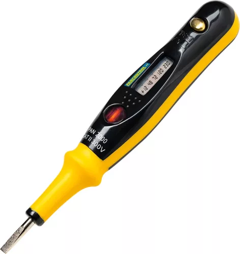 Tracon PAN2000, Feszültség teszter LCD kijelzővel 12-250VAC, 1,5-36VDC, 1p