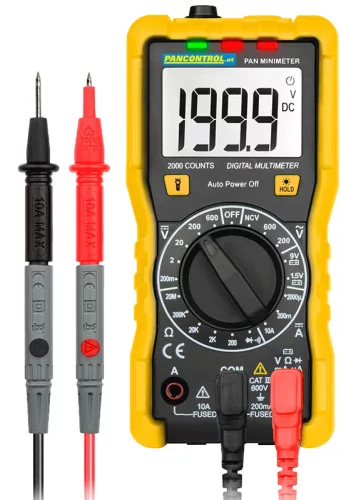Tracon PANMINIMETER, Digitális multiméter DCV, ACV, DCA, OHM, dioda, NCV