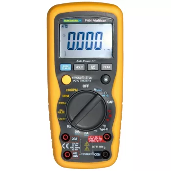   Tracon PANMULTICAR, Gépjármű teszter ACV/DCV, ACA/DCA, R, C, Hz, °C, Infra