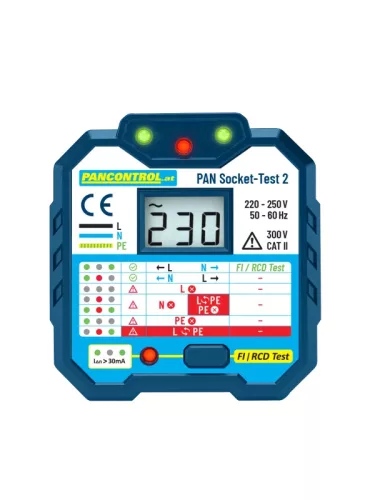 Tracon PANSOCKETTEST-2 dugaszolóaljzat teszter RCD teszttel