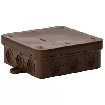 Tracon PDB100X100 rugalmas kötődoboz falon kívüli barna 100x100x40 mm IP54