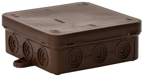 Tracon PDB100X100 rugalmas kötődoboz falon kívüli barna 100x100x40 mm IP54