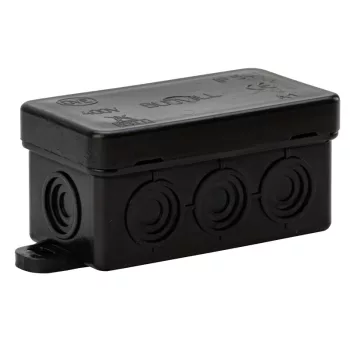 Tracon PDF75X35 rugalmas kötődoboz falon kívüli fekete 80x42x40 mm IP54