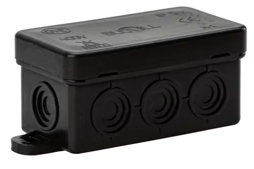 Tracon PDF75X35 rugalmas kötődoboz falon kívüli fekete 80x42x40 mm IP54