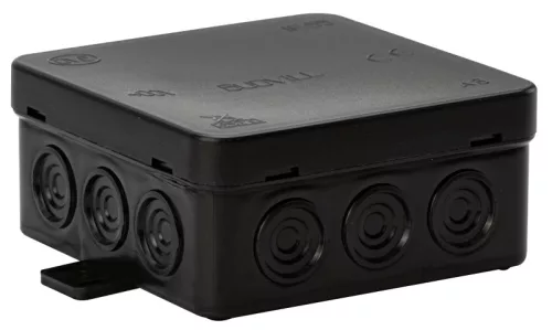 Tracon PDF85X85 rugalmas kötődoboz falon kívüli fekete 85x85x37 mm IP54