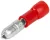 Tracon PH4, Szigetelt hengeres csatlakozó dugó, elektrolitréz, piros 1,5mm2, (d1=1,7mm, d2=4mm), PVC
