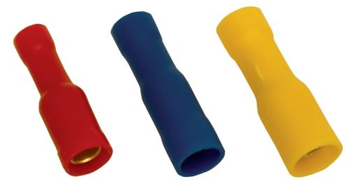 Tracon PHA4, Szigetelt hengeres csatlakozó aljzat, elektrolitréz, piros 1,5mm2, (d1=1,8mm, d2=4mm), PVC