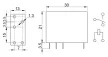 Tracon PR12-1V10A Print relé 12V DC / 1×CO (10A, 230V AC / 30V DC)