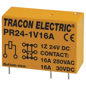   Tracon PR24-1V16A Print relé 24V DC / 1×CO (16A, 230V AC / 30V DC)