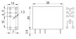 Tracon PR24-2V Print relé 24V DC / 2×CO (5A, 230V AC / 30V DC)