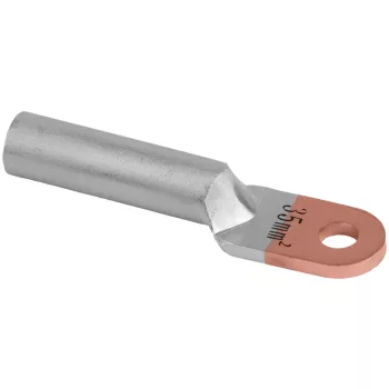   Tracon RA35-10, Szigeteletlen réz-alumínium szemes csősaru 35mm2, M8, (d1=8,5mm, d2=10,5mm)