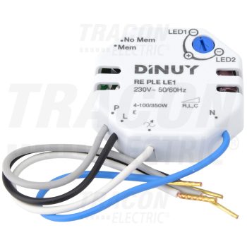   Tracon REPLELE1, Fényerő-szabályzó modul, szerelvénydobozba, 3 vezetékes 230 VAC, 50 Hz, 50/100/350 W