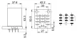 Tracon RJ11-12AC Nagyteljesítményű relé 12V AC / 3×CO (30A, 230V AC / 28V DC)