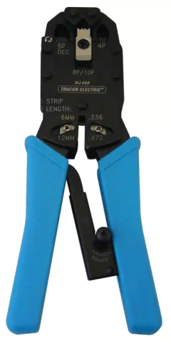 Tracon RJ468 Vágó- ,csupaszító- és présszerszám RJ.. csatlakozókhoz RJ11, RJ12, RJ45, RJ50