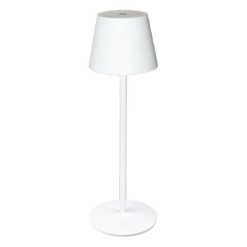   Tracon RLMW Asztali akkumulátoros LED díszlámpa, fém, fehér 3.5W, 3000K, 3,7V, 3600 mAh, Li-Ion, 200lm ,10h, IP20