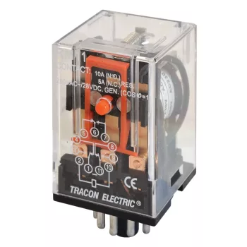   Tracon RM11-24AC Ipari relé 24V AC / 3×CO, (3A, 230V AC / 28V DC)
