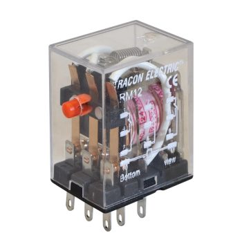   Tracon RM12-24AC Miniatűr relé 24V AC / 3×CO, (3A, 230V AC / 28V DC)