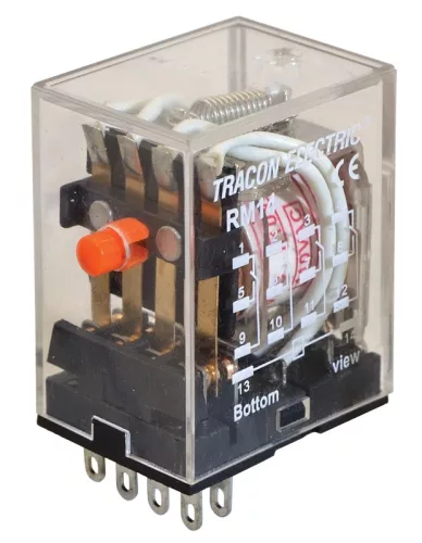 Tracon RM14-48AC Miniatűr relé 48V AC / 4×CO (3A, 230V AC / 28V DC)