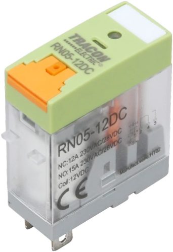 Tracon RN05-230AC Print relé 230V AC / 1×CO (NC: 12A, NO: 15A, 230V AC / 30V DC)