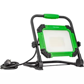   Tracon RSMDAWF100W Hordozható LED szerelő fényvető francia csatlakozóaljzattal 220-240VAC,100W,9000lm,IP44,4000K,1,5m,FRENCH, 2600W,EEI=F
