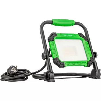   Tracon RSMDAWF50W Hordozható LED szerelő fényvető francia csatlakozóaljzattal 220-240VAC,50W,4500lm,IP44,4000K,1,5m,FRENCH, 2600W,EEI=F