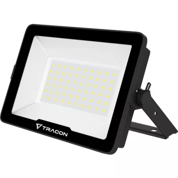 Tracon RSMDH50W LED fényvető CREE chippel, fekete, 220-240V AC, 50W, 4000K, IP66, 6500lm, EEI=E