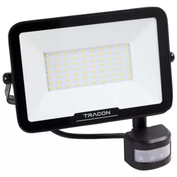   Tracon RSMDSM50W LED fényvető SAMSUNG chippel,mozgásérzékelős 220-240V AC, 50W, 4000K, IP65, 5000lm, EEI=F