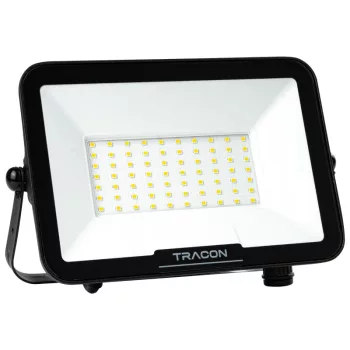   Tracon RSMDSU100W LED fényvető SAMSUNG chippel,mozgásérzékelő csatlakozóval 220-240V AC, 100W, 4000K, IP54, 10000lm, EEI=F