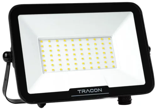 Tracon RSMDSU100W LED fényvető SAMSUNG chippel,mozgásérzékelő csatlakozóval 220-240V AC, 100W, 4000K, IP54, 10000lm, EEI=F