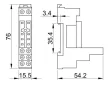 Tracon RSPSF-14AE Relé aljzat PRxx-1V16A, PRxx-2V