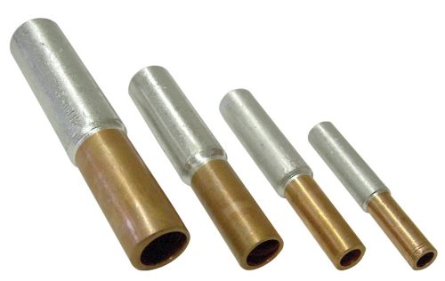 Tracon RT120/150, Szigeteletlen réz-alumínium (Cu-Al) toldóhüvely 120/150mm2, (d1=15mm, d2=17mm)